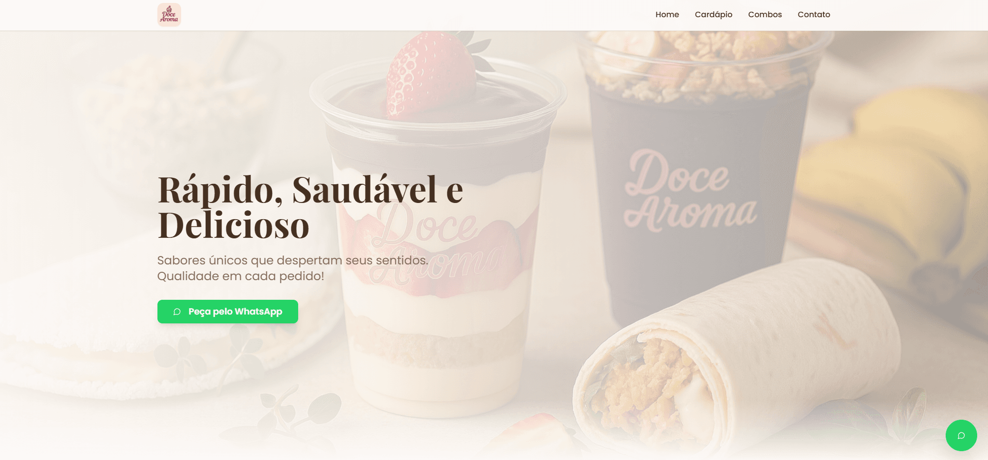 Doce Aroma — Hero