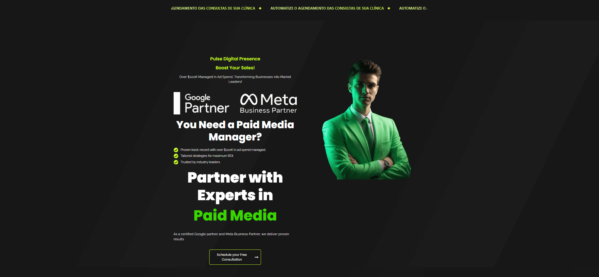 Pulse Trafego Pago — Hero