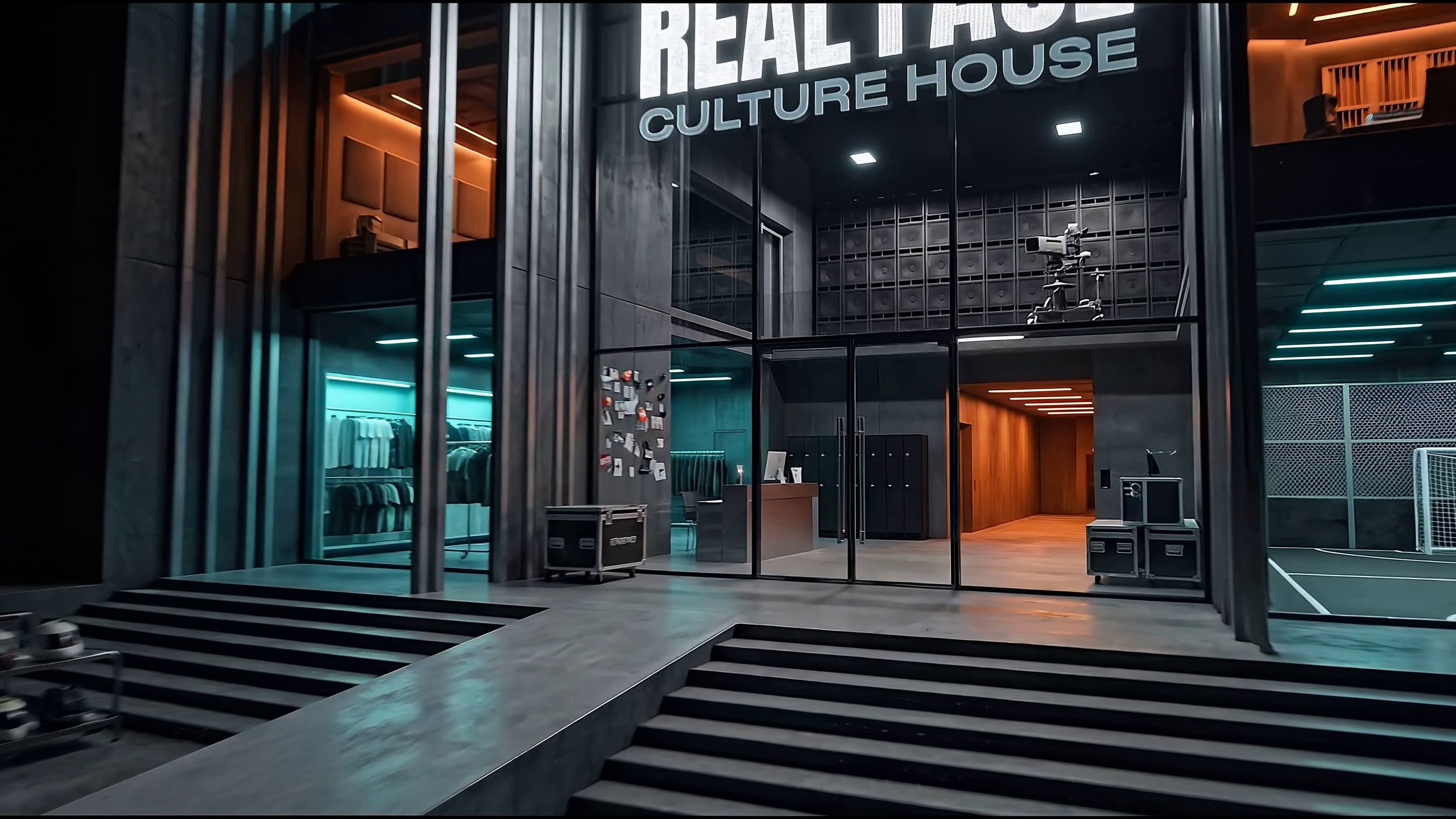 RealFace — Fachada Culture House em frame cinematográfico
